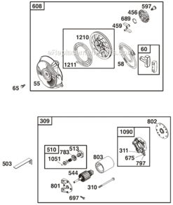 Page I Diagram and Parts List for 124435 8101 Briggs and Stratton Engine
